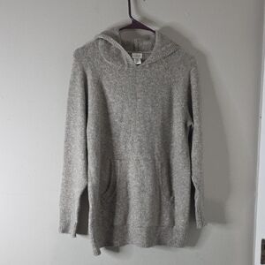 Aspen Gray Knit Hoodie Sweater – Women’s XS
